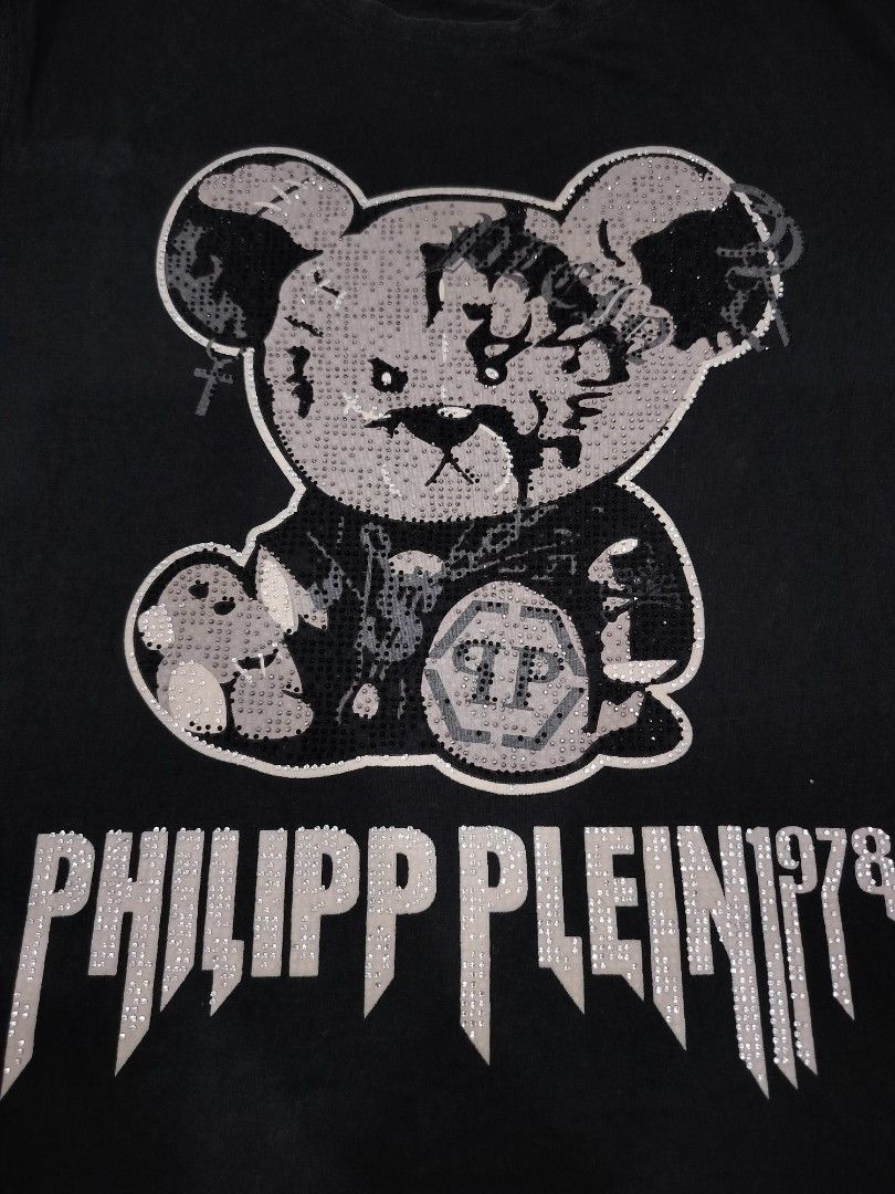 Philipp Plein 1978 Teddy Bear tshirt Men s Fashion Tops Sets