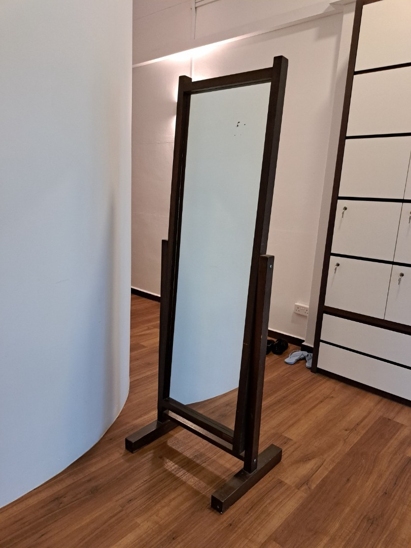 Picket & Rail Standing Wood Mirror, Furniture & Home Living, Home Decor