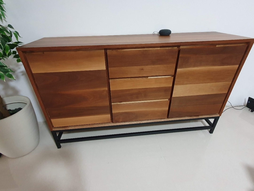 Courts Solid Wood Sideboard with 3 Drawers, Furniture & Home