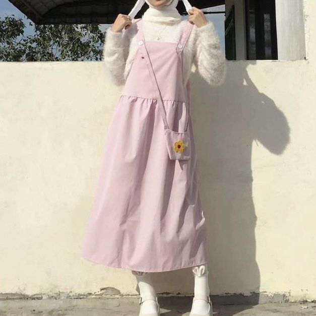 Pink Overall Dress Women s Fashion Dresses Sets Jumpsuits on