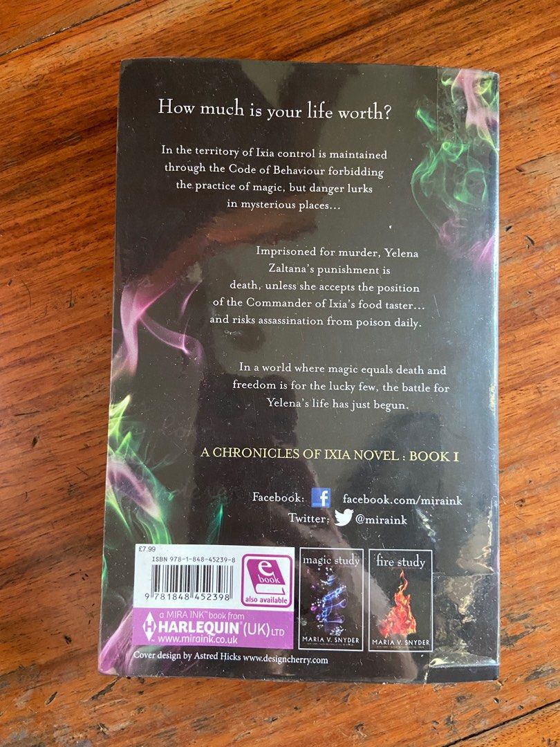 Poison Study by Maria V Snyder (UK EDITION) on Carousell