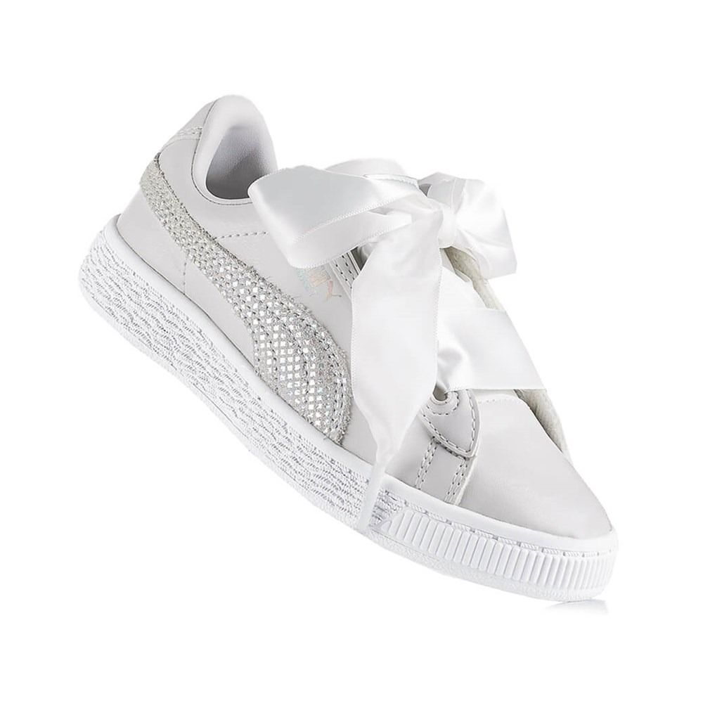Puma basket heart infant shop white