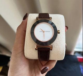 LOUIS VUITTON Tambour Lovely Cup Watches Q132C Stainless Steel Rubber Band  