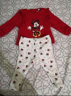 Red Minnie Mouse Terno
