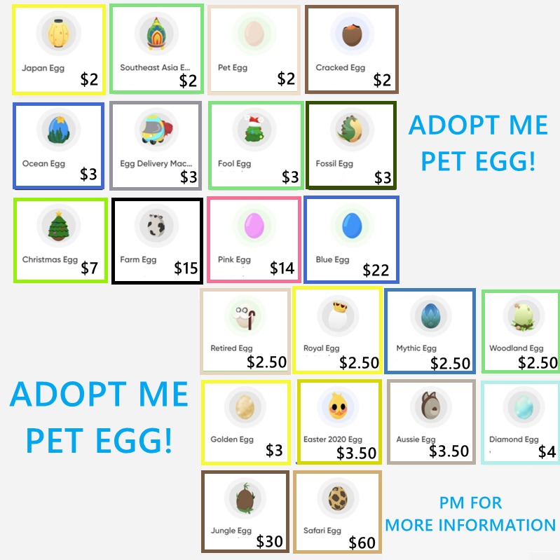 All Southeast Asia Egg Pets in Roblox Adopt Me!