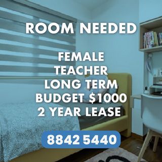 *****ROOM NEEDED***** TEACHER with BUDGET up to $1000!