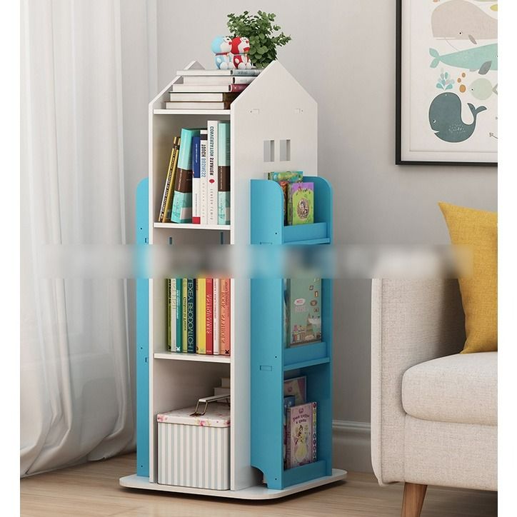 Rotating Children Kids Wooden Bookshelf Bookcase, Babies & Kids, Baby