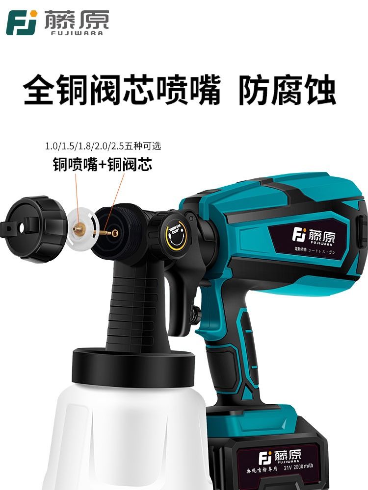 Electric Paint Spray System, 800 Ml, Handle Paint Gun, Wall Paint, HVLP Portable Paint Spray Gun, Adjustable Paint Flow, 650 W, 3 Nozzles, 3 Spray - View #6