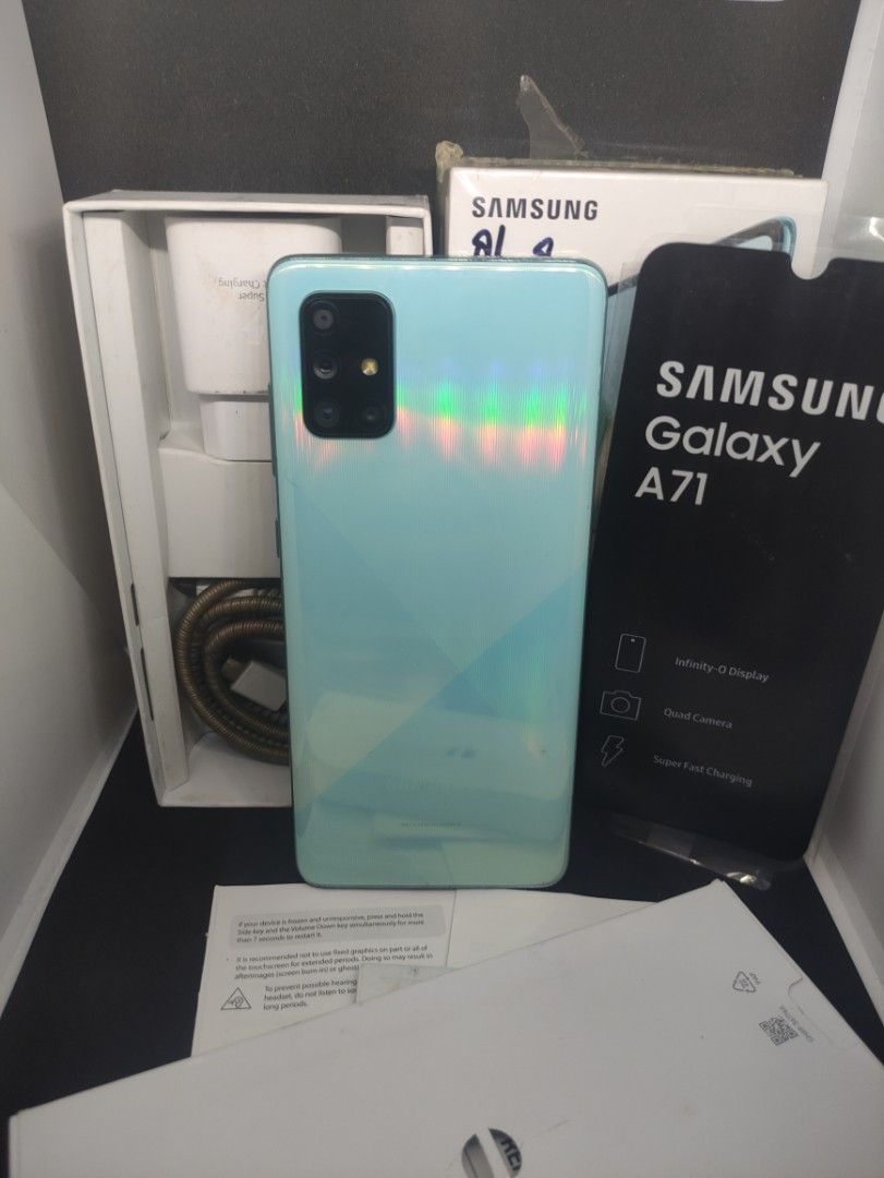 Samsung galaxy A71 8/128gb fullset, Telepon Seluler & Tablet, Ponsel ...