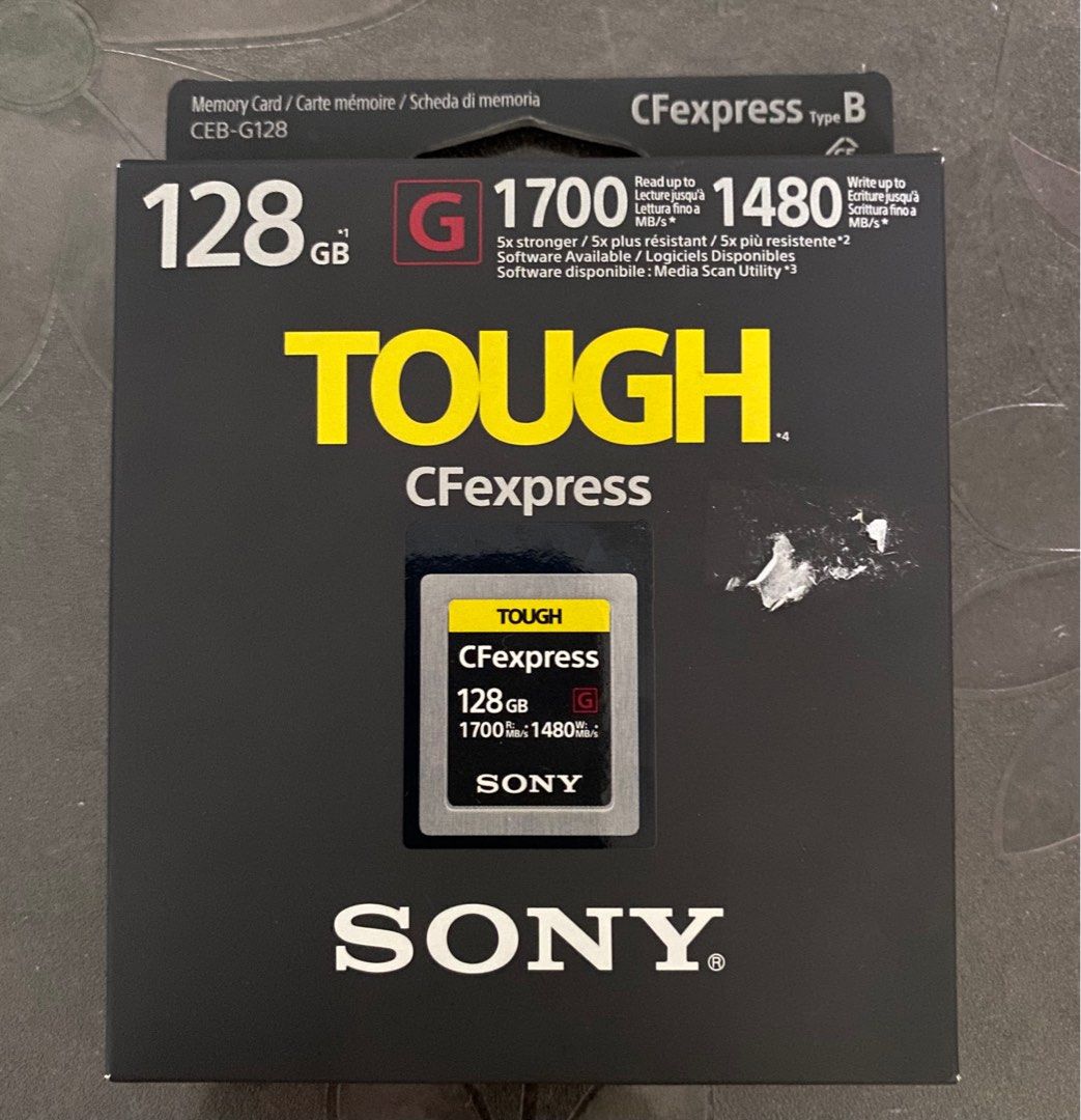 Sony TOUGH CFexpress Type B 128GB, 攝影器材, 攝影配件, 其他攝影
