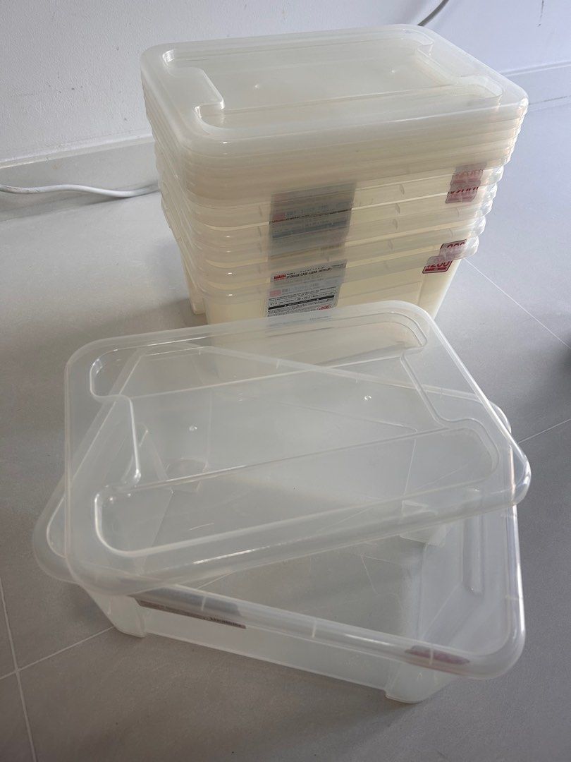 Stackable storage boxes furniture home living home improvement