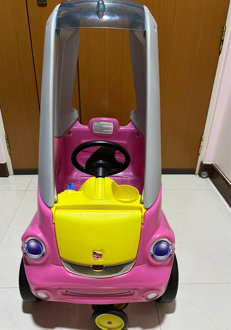 Step 2 Car Easy Turn Coupe pink kids ride on car, Babies & Kids, Infant