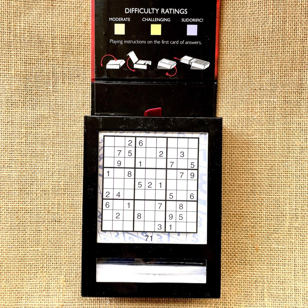 Sudoku Wipe and clean (Category: Board Games & Puzzles) located in Taguig. Submitted by everyday.mnl (Listing ID 1229912752, Image 2). Description: .