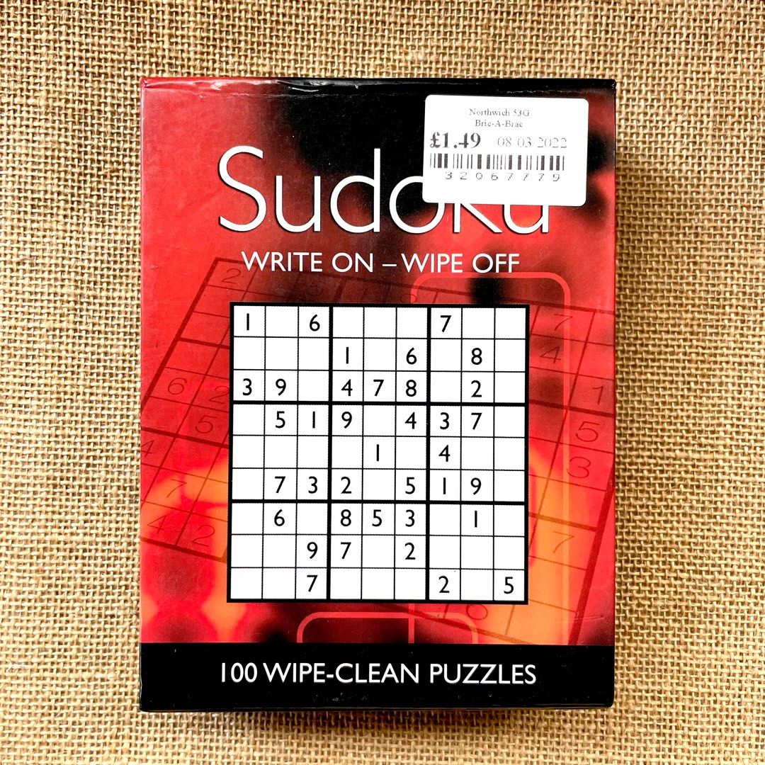 Sudoku Wipe and clean (Category: Board Games & Puzzles) located in Taguig. Submitted by everyday.mnl (Listing ID 1229912752, Image 1). Description: .