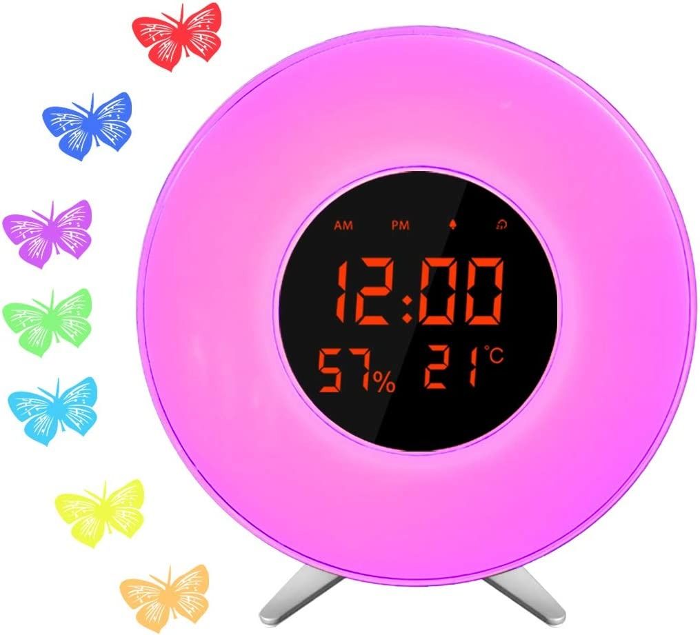 Sunrise Wake Up Alarm Clock X70/ Snooze Function/Temperature/Humidity