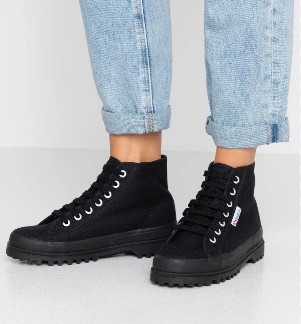 SUPERGA 2341 ALPINA FULL BLACK Women s Fashion Footwear
