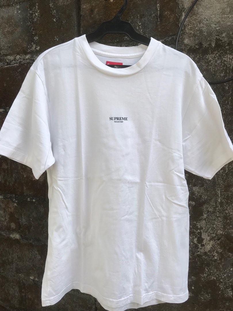 Supreme “First and Best” White Tshirt, Men's Fashion, Tops & Sets