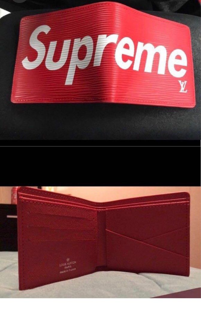 red supreme lv wallet
