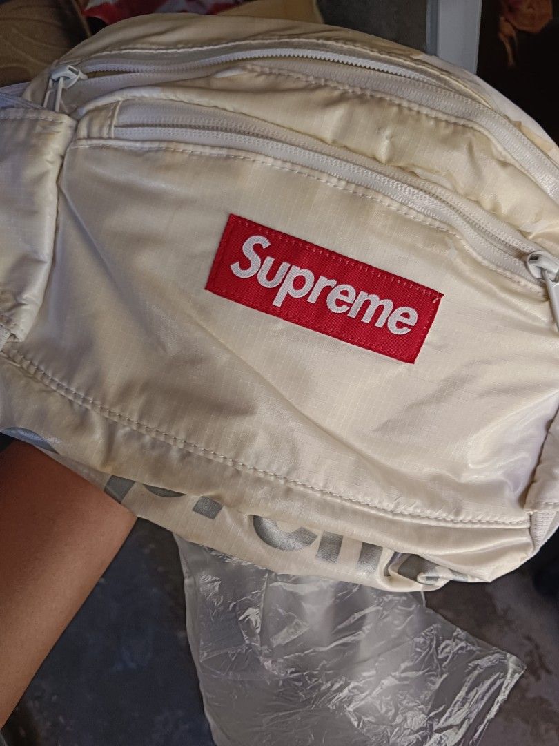 Supreme white waist shop bag