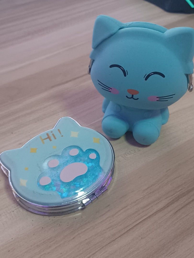 Japanese Cute Coin Purse Blue Cat