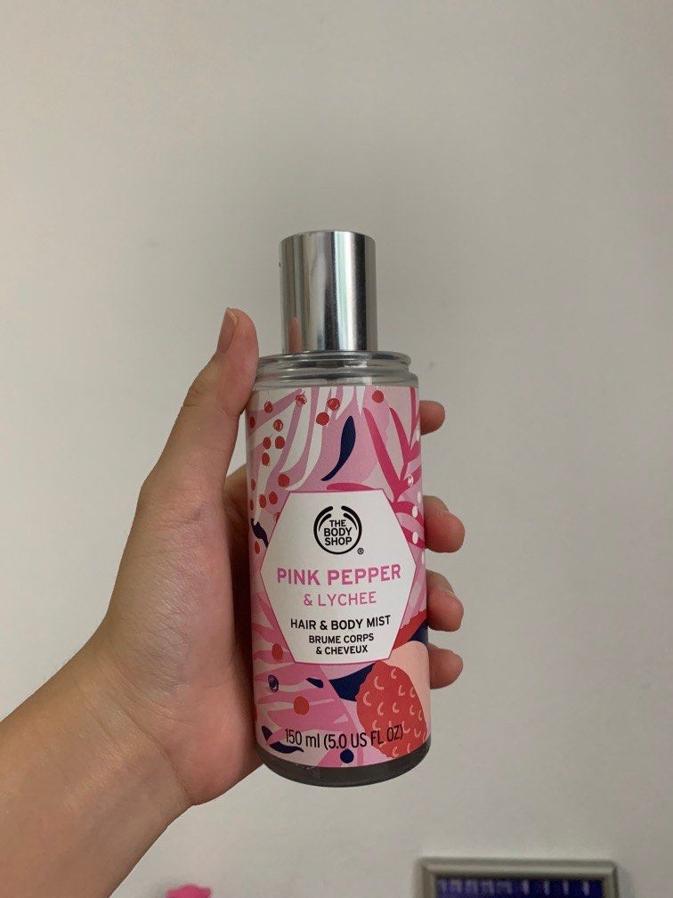 The body shop pink pepper 2025 & lychee hair & body mist