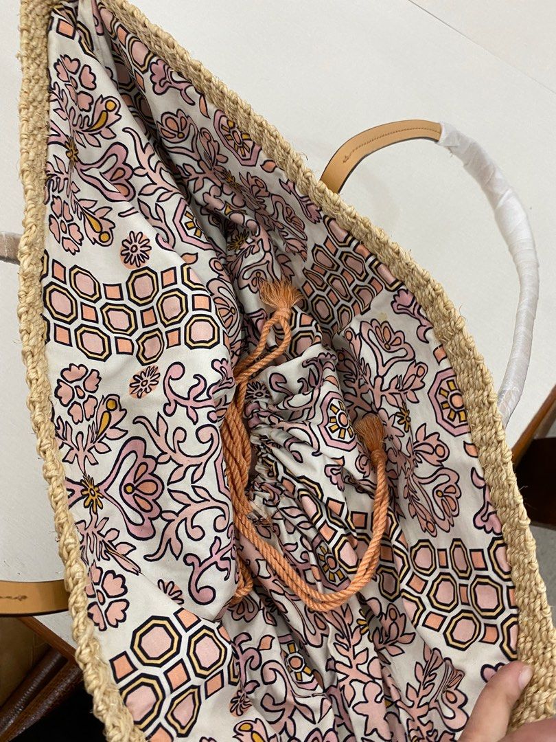 Tory burch straw liability tote bag sales