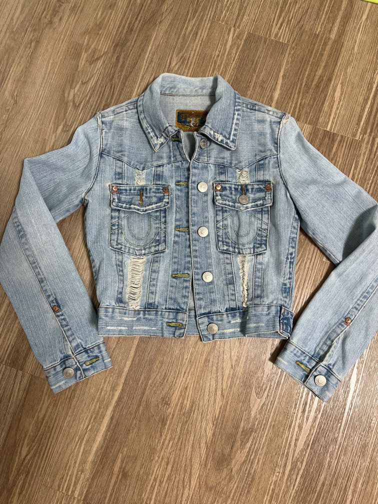 True religion discount women's denim jacket