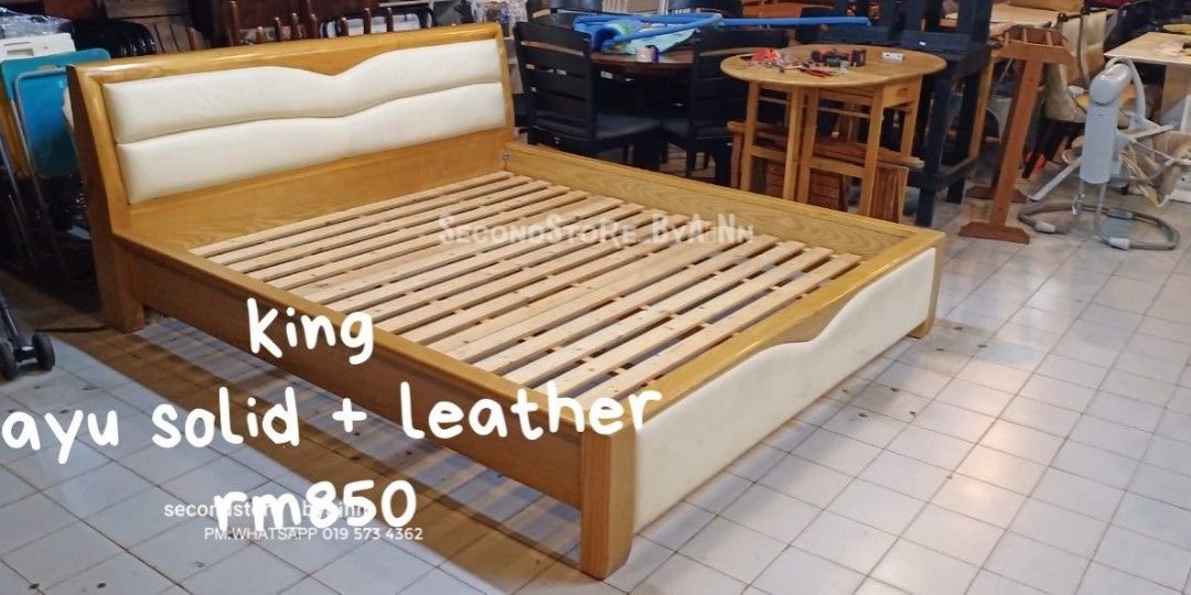 Used King Bedframe, Furniture & Home Living, Furniture, Bed Frames