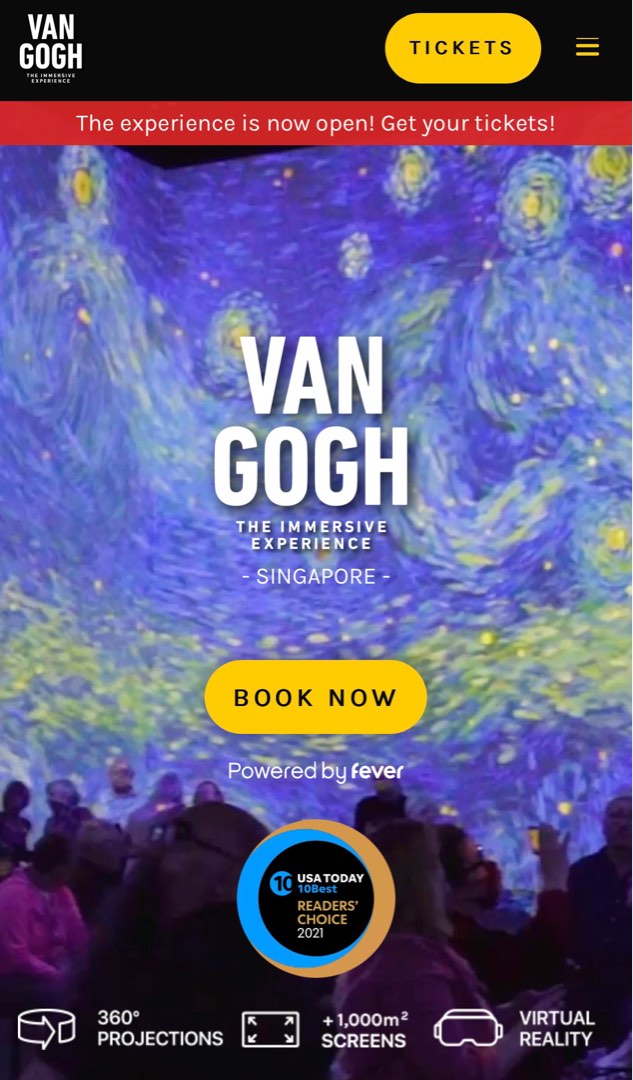 Van Gogh entrance ticket on 20th May 2023 530pm, Tickets & Vouchers, Event Tickets on Carousell