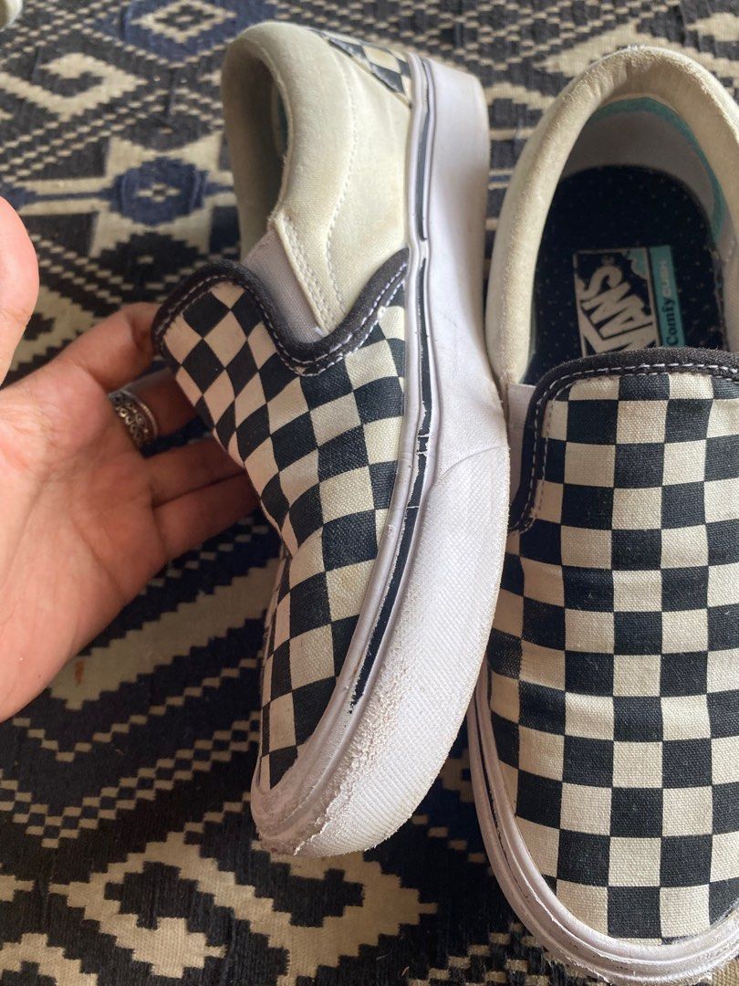 Vans cloud foam checkerd Women s Fashion Footwear Sneakers on
