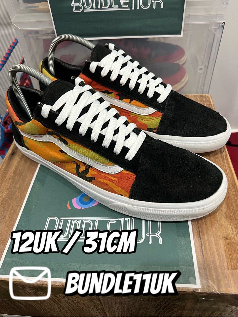 Vans Old Skool Pop Camo Orange 12UK Men s Fashion Footwear
