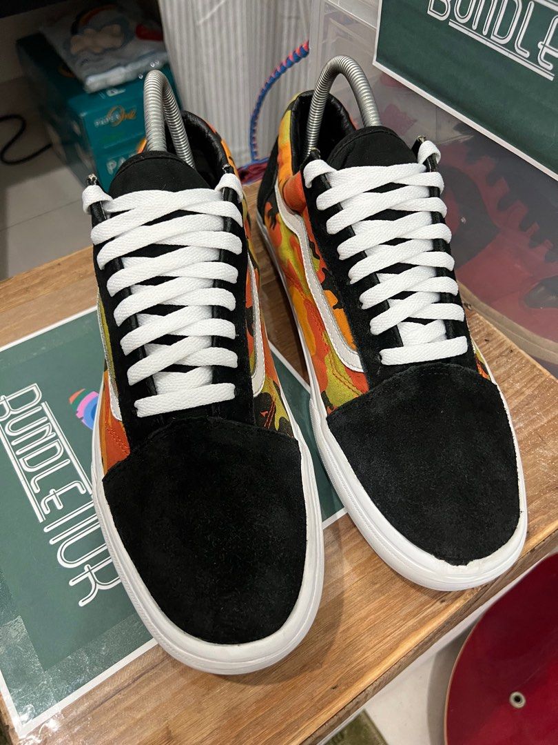 Vans Old Skool Pop Camo Orange 12UK Men s Fashion Footwear