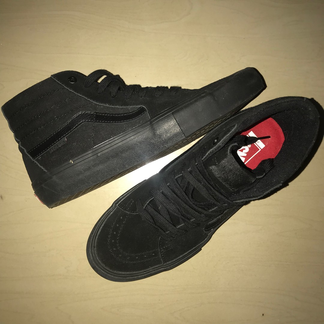 VANS SK8-HI ALL BLACK (NEW), Men's Fashion, Footwear, Sneakers on Carousell