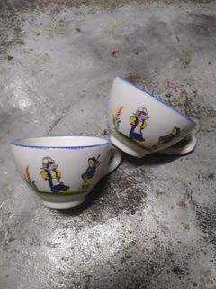Vintage 60s European Folk Cup Mug