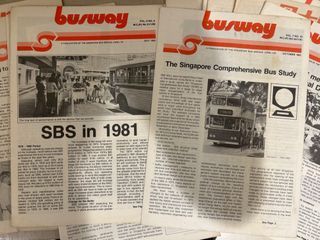 Vintage newsletters Singapore Bus Service