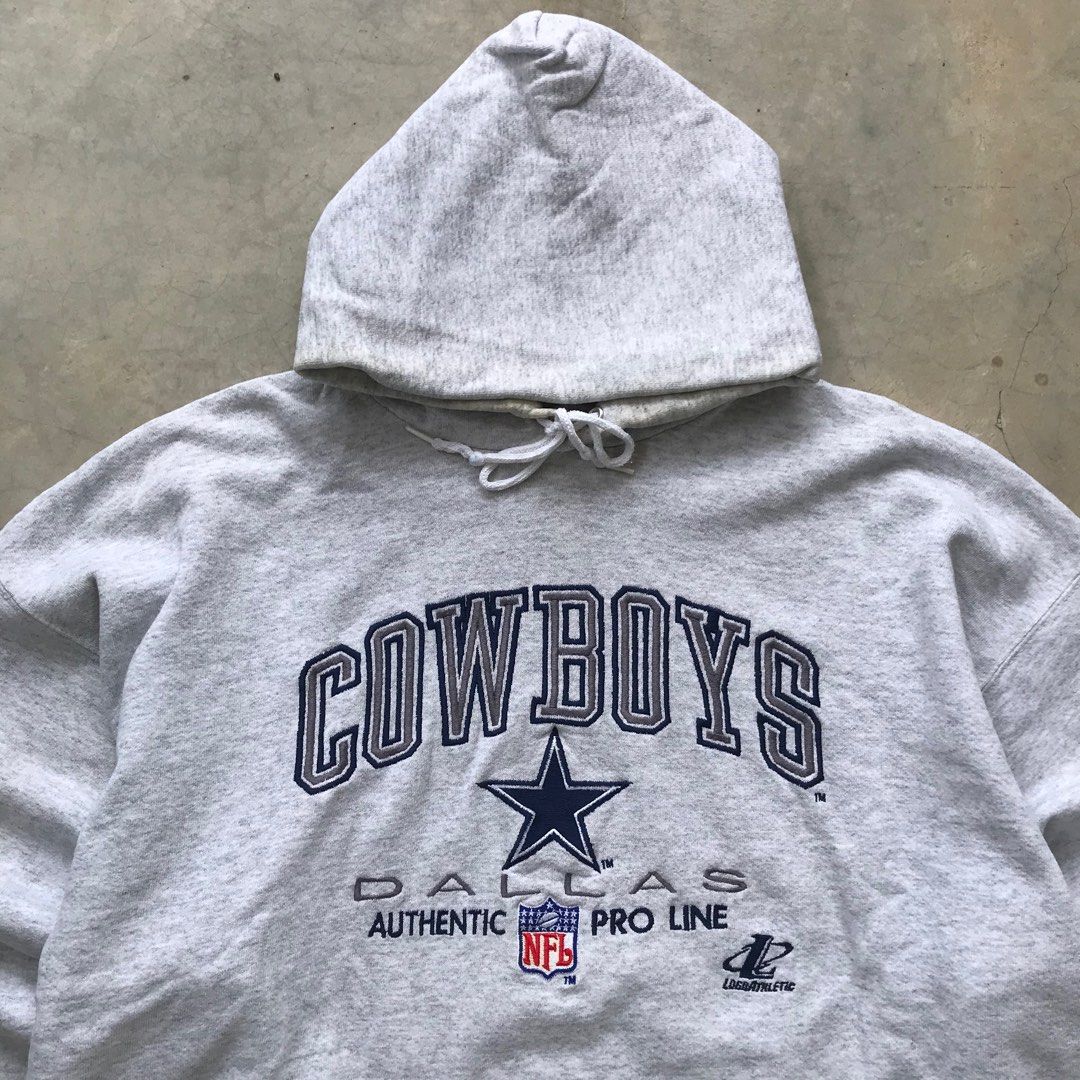 Vtg 90's Dallas Cowboys Pro Line Russell Hoodie Pullover Sweater Size Large  USA