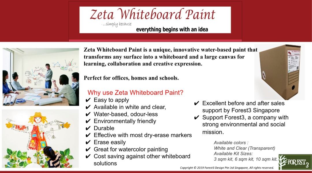 Whiteboard Paint, transform your wall into a writable surface today