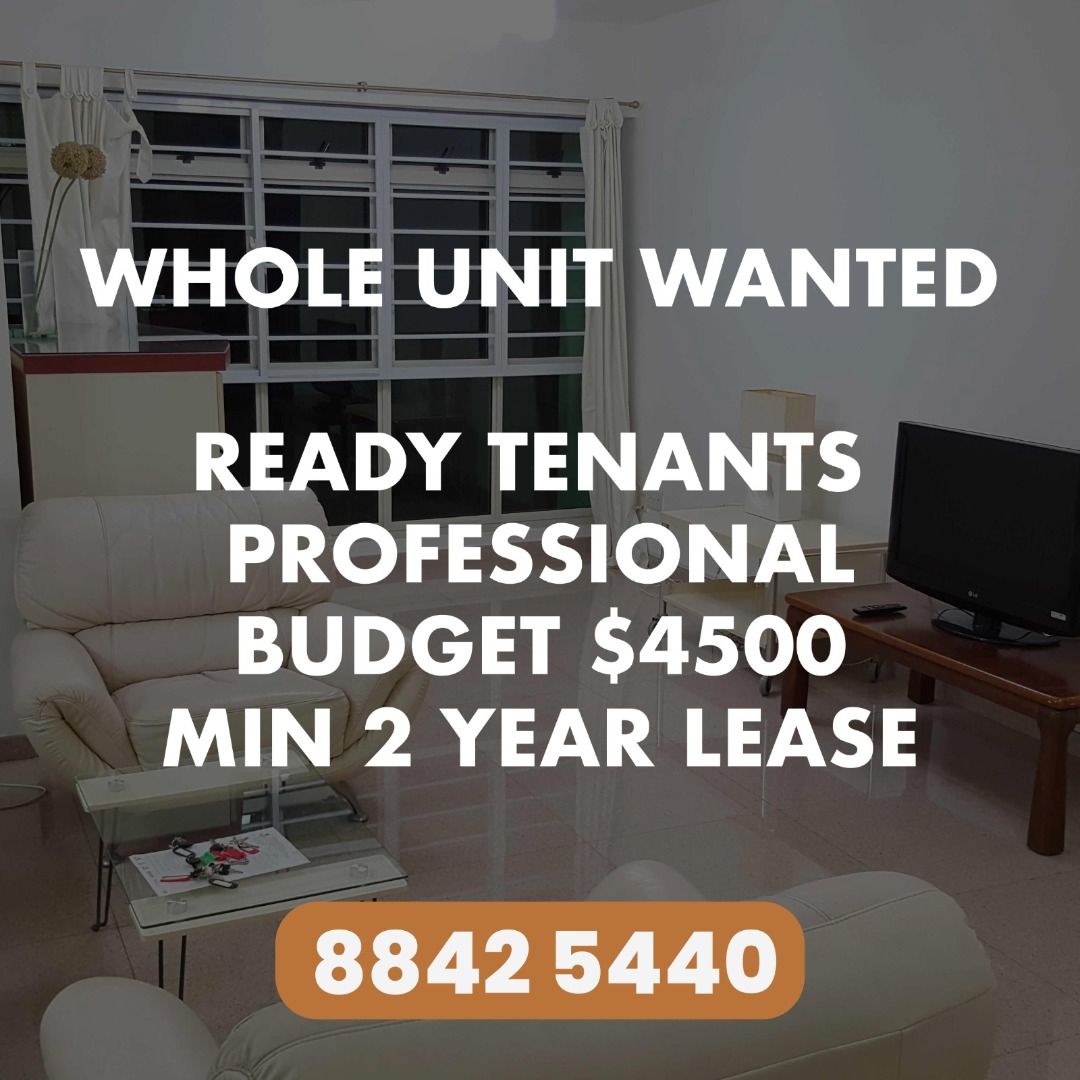 WHOLE UNIT WANTED*************, Property, Rentals, HDB on Carousell
