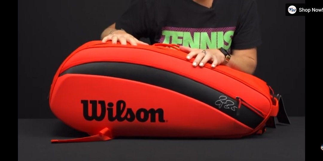 Wilson Roger Federer dna 12 racket tennis bag Sports Equipment Sports Games Racket Ball Sports on Carousell