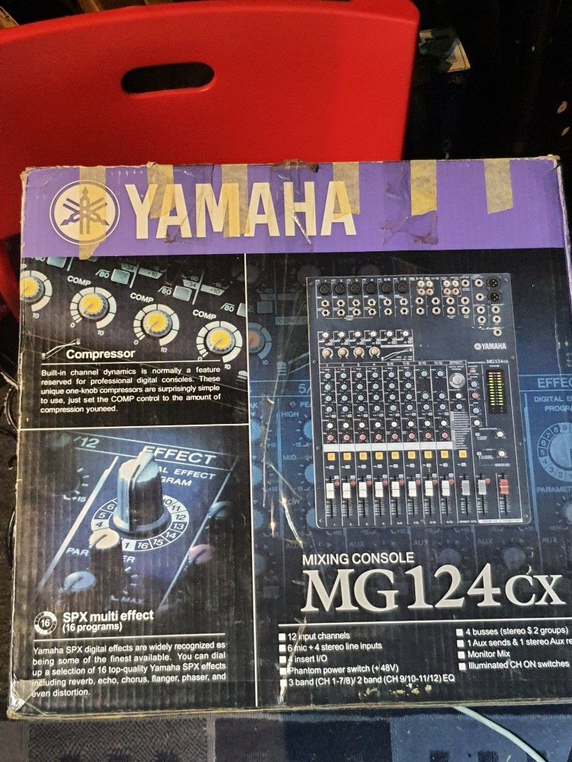 YAMAHA Mixer MG124CX, 興趣及遊戲, 音樂、樂器 & 配件, 樂器配件 Carousell