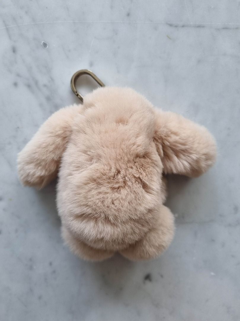 Yves Salomon Brown Rabbit Teddybear Keychain – BlackSkinny