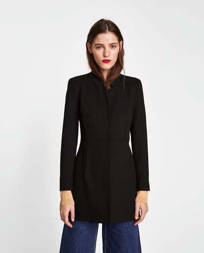 Zara inverted lapel frock coat top