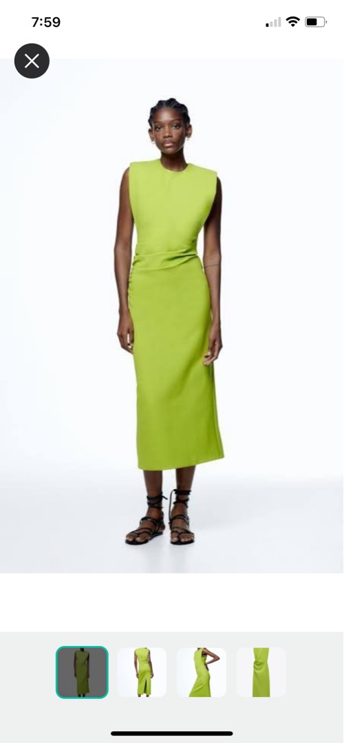 Zara army green dress clearance