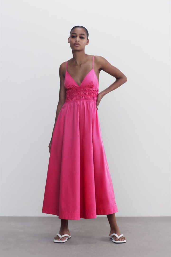 Zara voluminous dress discount