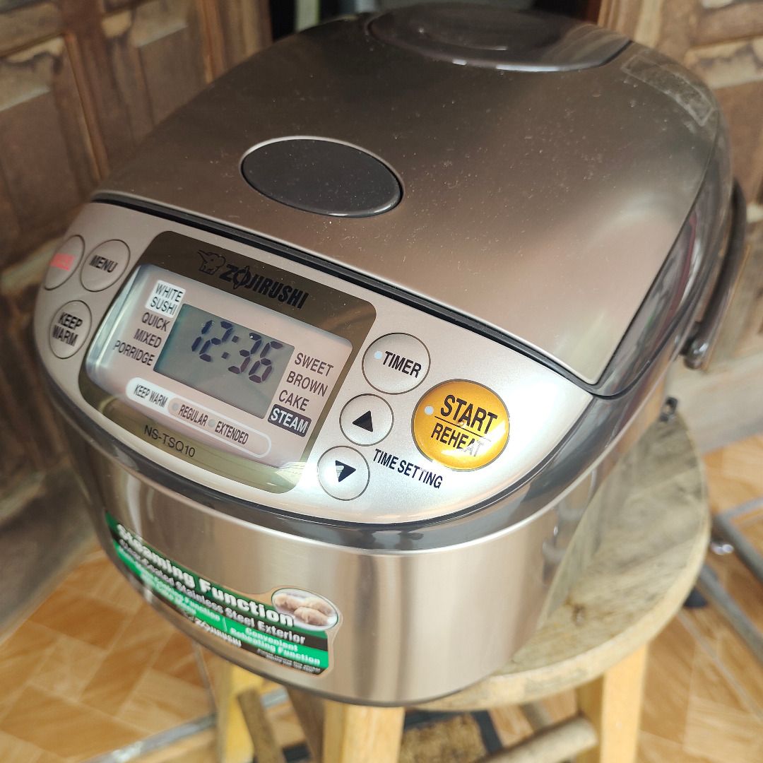 ZOJIRUSHI Rice Cooker 1Ltr NSTSQ10 Stainless Steel,560610w / Penanak