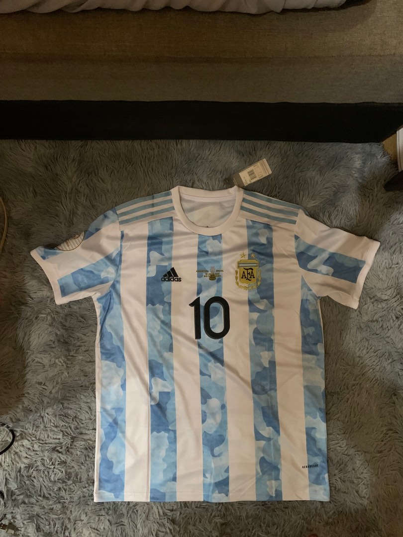Necm 2021 Argentina #10 Leo Messi Copa-American Away Kids