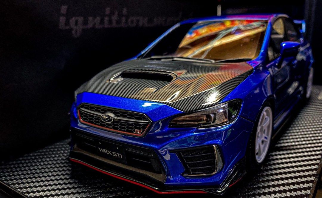 イグニッションモデル WRX STI 白 新品 1/18 - ミニカー