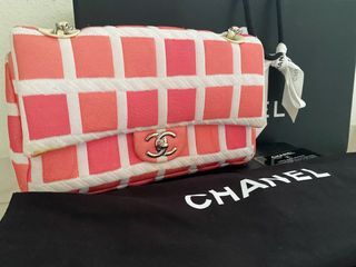 Chanel Grey Quilted Canvas Sports Line Boston Bag