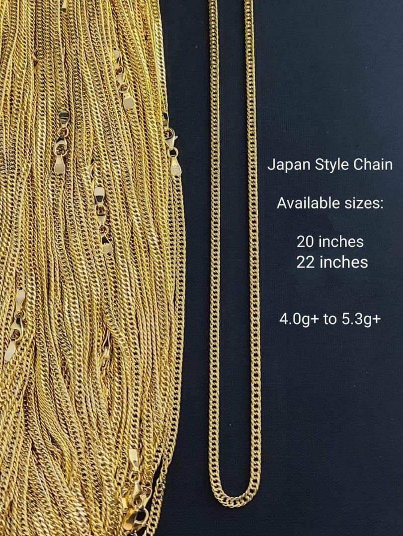 18k JAPAN STYLE GOLD NECKLACE Women s Fashion Jewelry Organizers Necklaces on Carousell