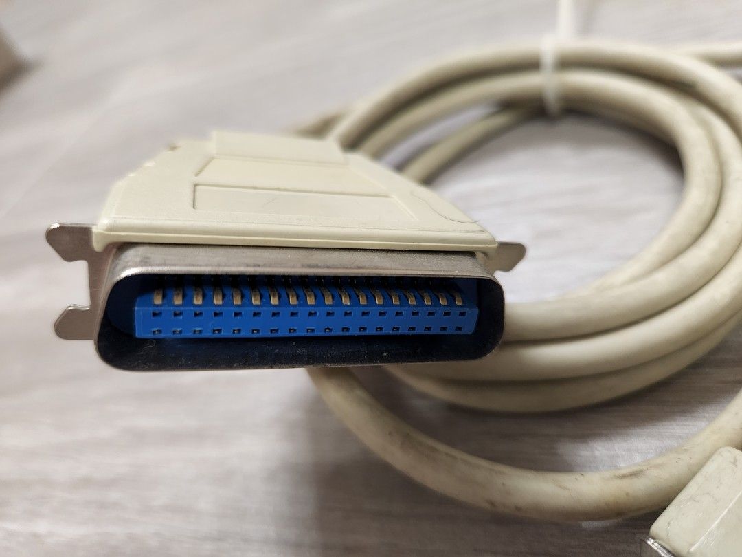 25 pin male to old printer cable. Long 180cm., 電腦＆科技, 打印機及影印機 - Carousell